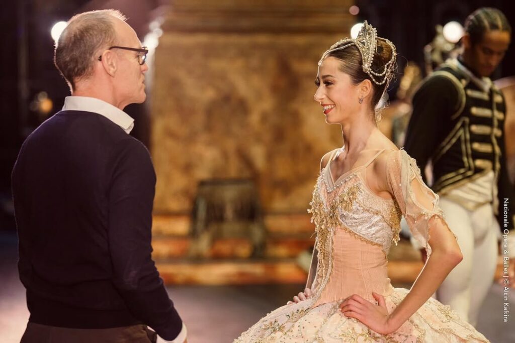 After the performance of the Sleeping Beauty with the director Ted Brendsen, Photo by Altin Kaftira
